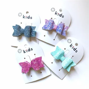 

Gradient Color Shiny Sequins Bowknot Hairpin Hair Clip Girl Style Accessories Twinkle Paillette Fashion Headwear