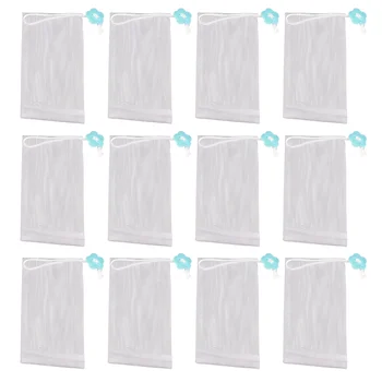

12PCS Comfortable Soft Mesh Bag Foaming Net Body Cleaning Soap Saver Exfoliating Bag Bubble Net