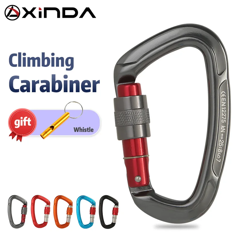 Details about   25KN Screwgate Locking Carabiner Clip Professional Rock Climbing Carabiner Hike 
