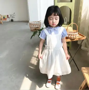 

2020 Japan Style Girls Hollow Out Dress Fashion Cotton Girls Dresses 1-6t QA965