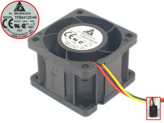 

3-проводной Вентилятор охлаждения сервера Delta Electronics TFB0412EHN P04L DC 12 В 0.87A 40x40x28 мм