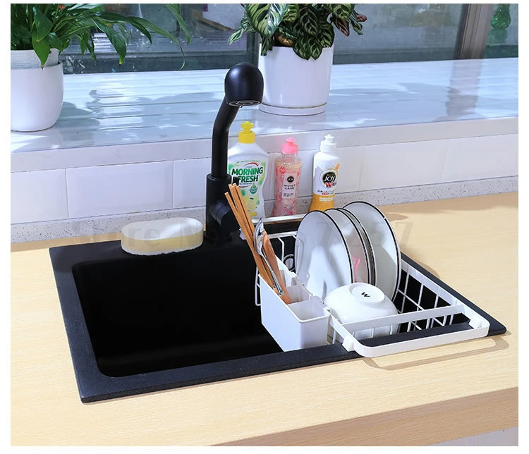 Heli kitchen sink telescopic water basket chopsticks water rack washing basket sink storage rack