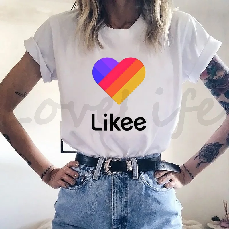 Fashion Likee T Shirt Kids Russia Style LIKEE Tees Oversized Streetwear Short Sleeve Women T Shirts for Boys Girls Children