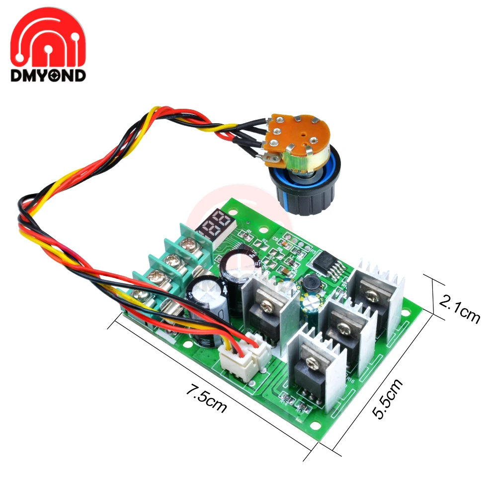 DC 6-60V 30A PWM Motor Speed Controller LED Digital Display Dimmer Module LED Fan Control Adjustable Voltage Regulator 12V 24V