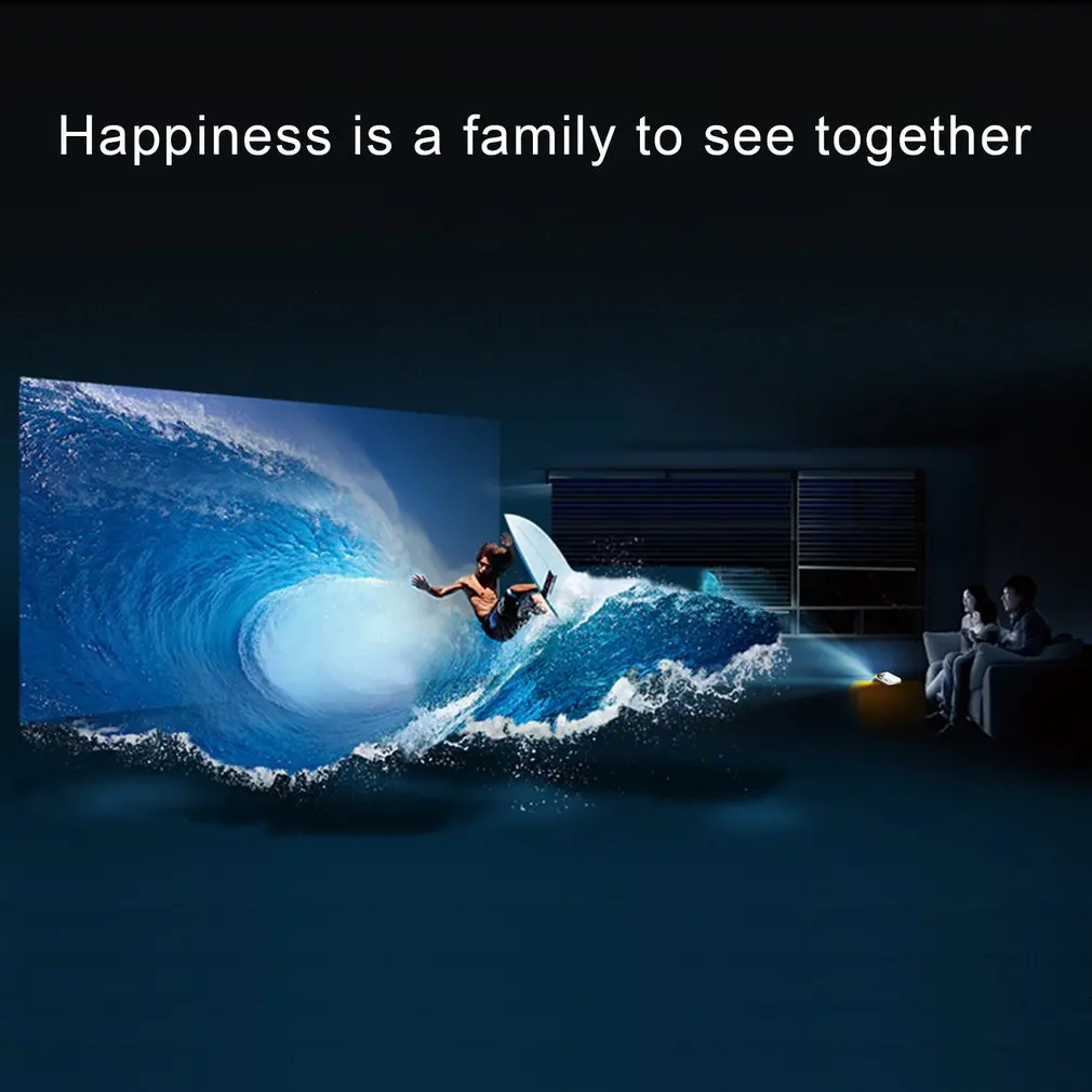 

LESHP Portable Multi-media LED Video Projector 1080P HD 1200 LM with Keystone for Office Home Cinema Theater TV Game 1000:1