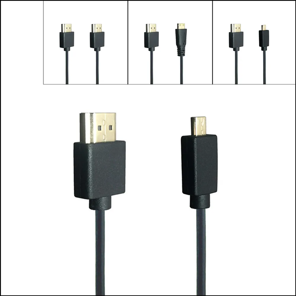 Ультратонкий кабель OD 3 0 с HDMI штекером на и мини Micro сверхмягкий тонкий 2k * 4k hd @ 60 гц