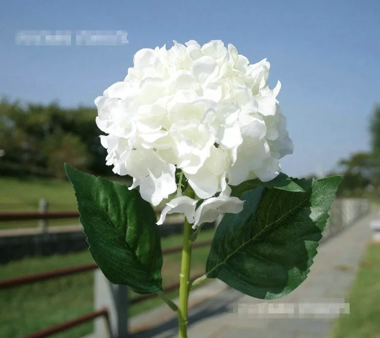 

Artificial Hydrangea Flower 40cm/16" Silk Single Hydrangeas 6 Colors for Wedding Centerpieces Home Party Decorative Flowers