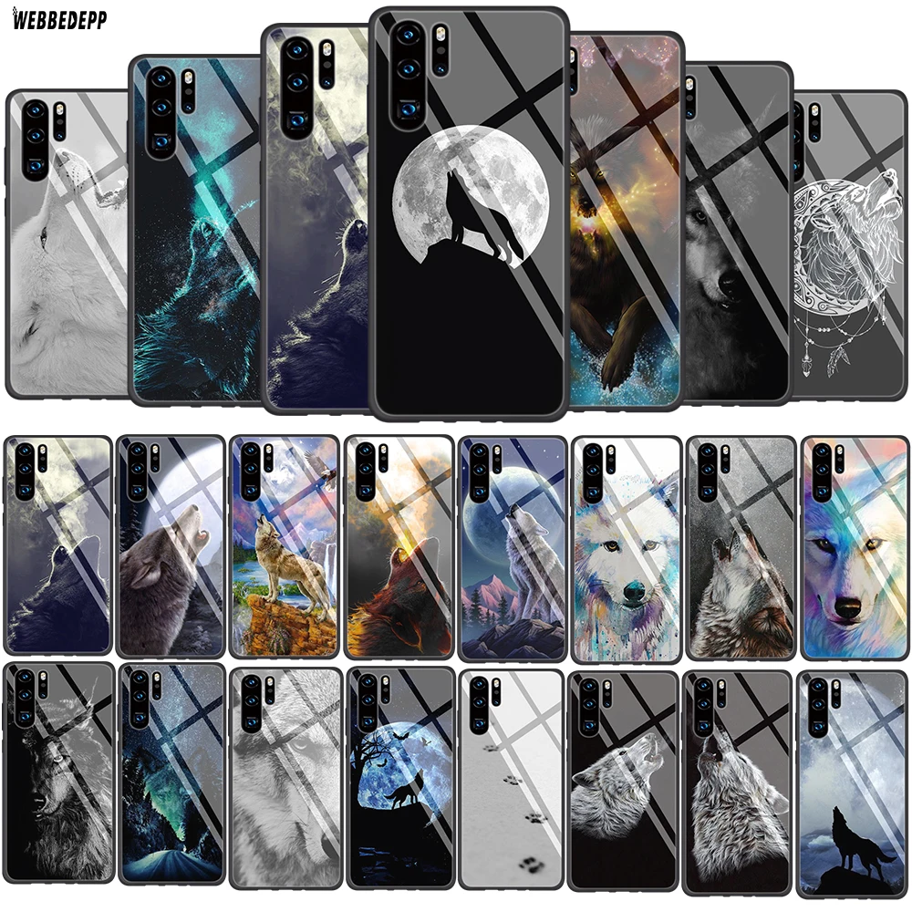 

white wolf art Bozkurt Nefesi Tempered Glass Soft Case for Huawei Honor 8x 9 Mate 20 P10 P20 P30 Lite Pro P Smart Cover
