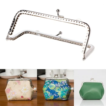 

1pc Sew Holes Purse Handbag Handle Metal Coins Bag Kiss Clasp Frame 12cm L4ME