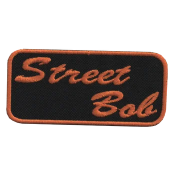 

STREET BOB MOTORCYCLE Parche bordado, iron patch, gestickter patch, patch brode, remendo bordado, toppa ricamata Size: 8,40x4cm