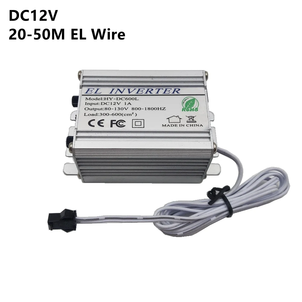 12V-(20-50M) DC 3V AA батарея 5V USB 12V адаптер питания драйвер Инвертер контроллера для 1-220M электролюминесцентный провод EL Light - Цвет: 12V-(20-50M)