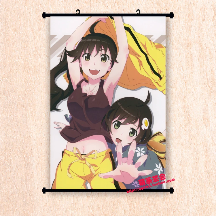 Coscase Japanese Anime Bakemonogatari Senjougahara Hanekawa Tsubasa Sengoku Nadeko Home Decor Wall Scroll Poster Pictures Painting Calligraphy Aliexpress