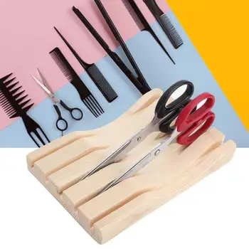 

Barber Shop Hair Scissors Holder 5 Slots Scissors Display Tray Organizer with 4 anti-slip suction cups Hair Salon Accessory