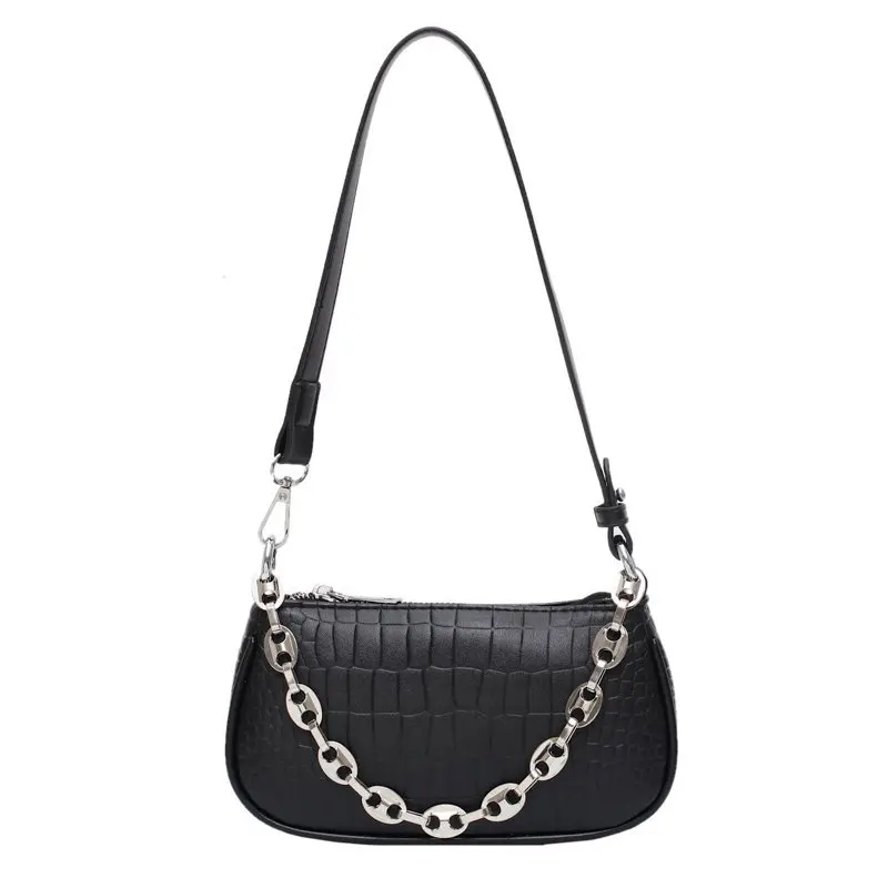 

Small Women's Armpit Bag PU Bags Sexy Crocodile Pattern Handbags Fitness Sports Daily Wild Soft Shoulder Strap Women's Handbags
