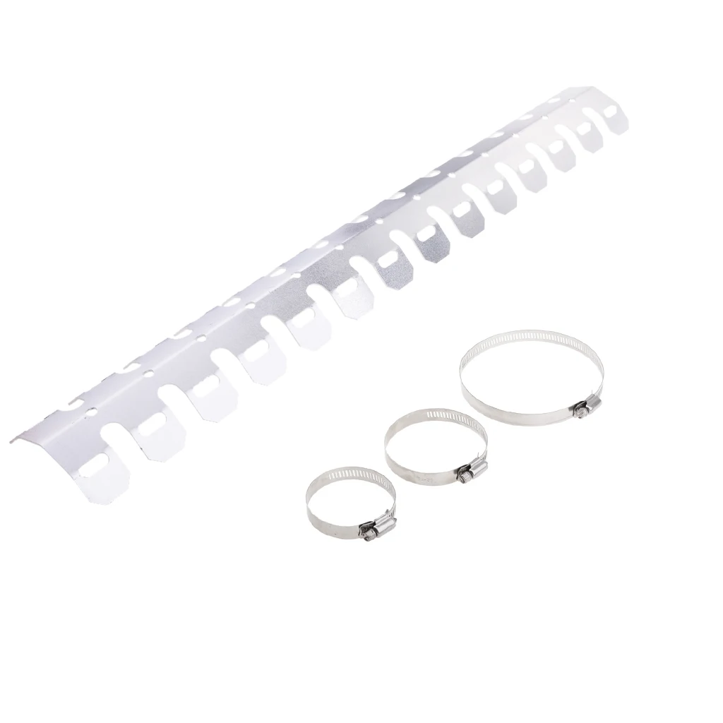 61cm Universal Motorcycle Exhaust Muffler Pipe Leg Protector Heat Shield Cover For All Dirt Bike Racing Aluminum