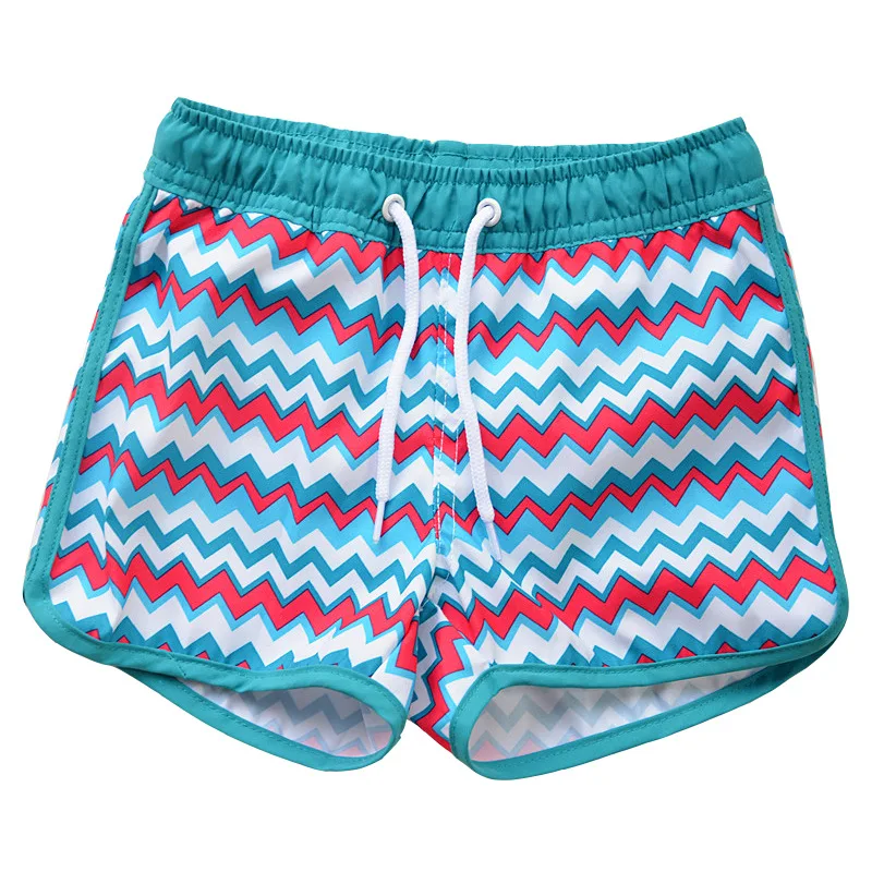 

2019 New Style KID'S Swimwear Big Boy Color Wave Lace-up Cute Boy Beach Shorts Hot Springs Swimming Trunks