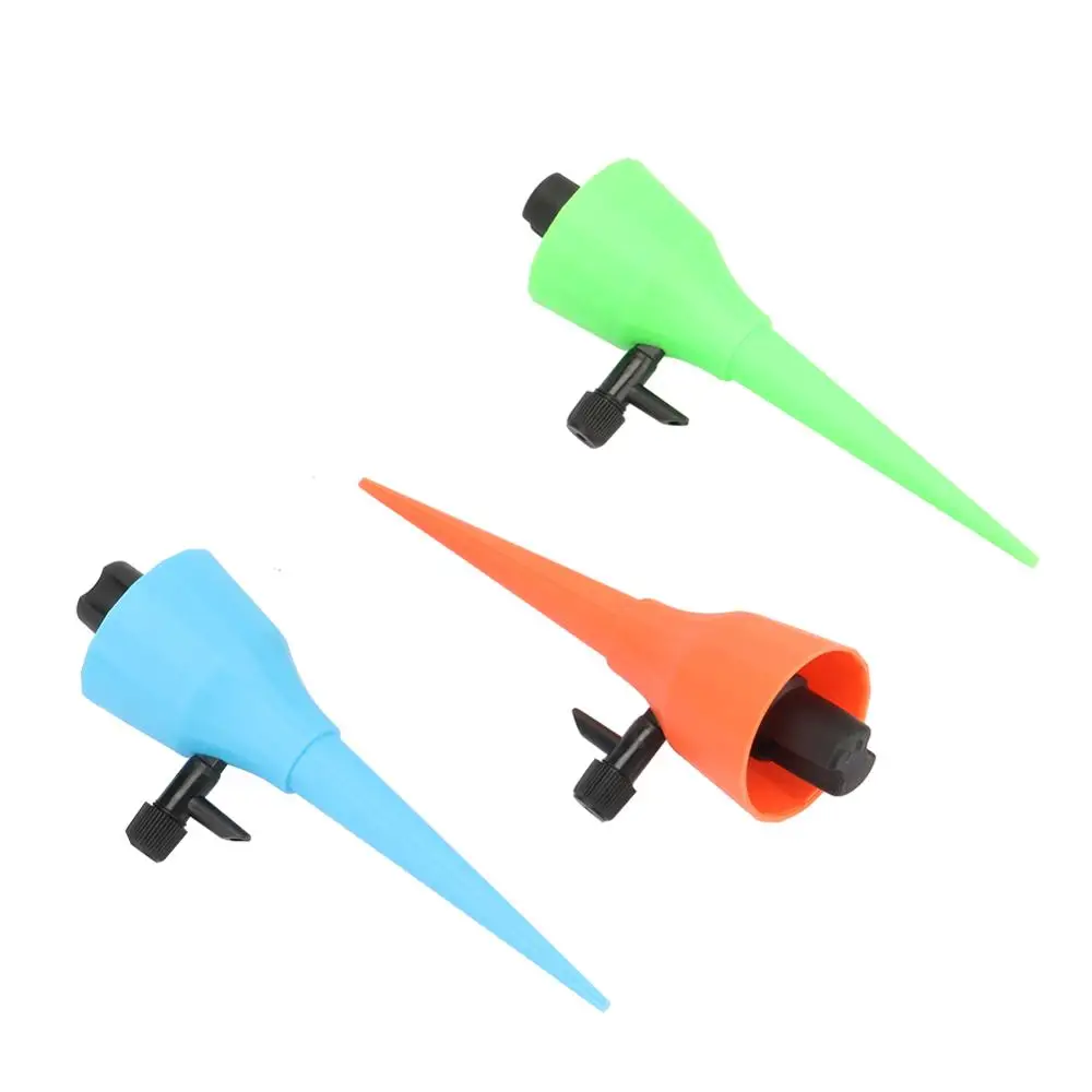 Plastic Adjustable Automatic Self-Watering Dripper Lazy Plant Watering Sprinklers Home Garden Office Device 6Pcs | Дом и сад