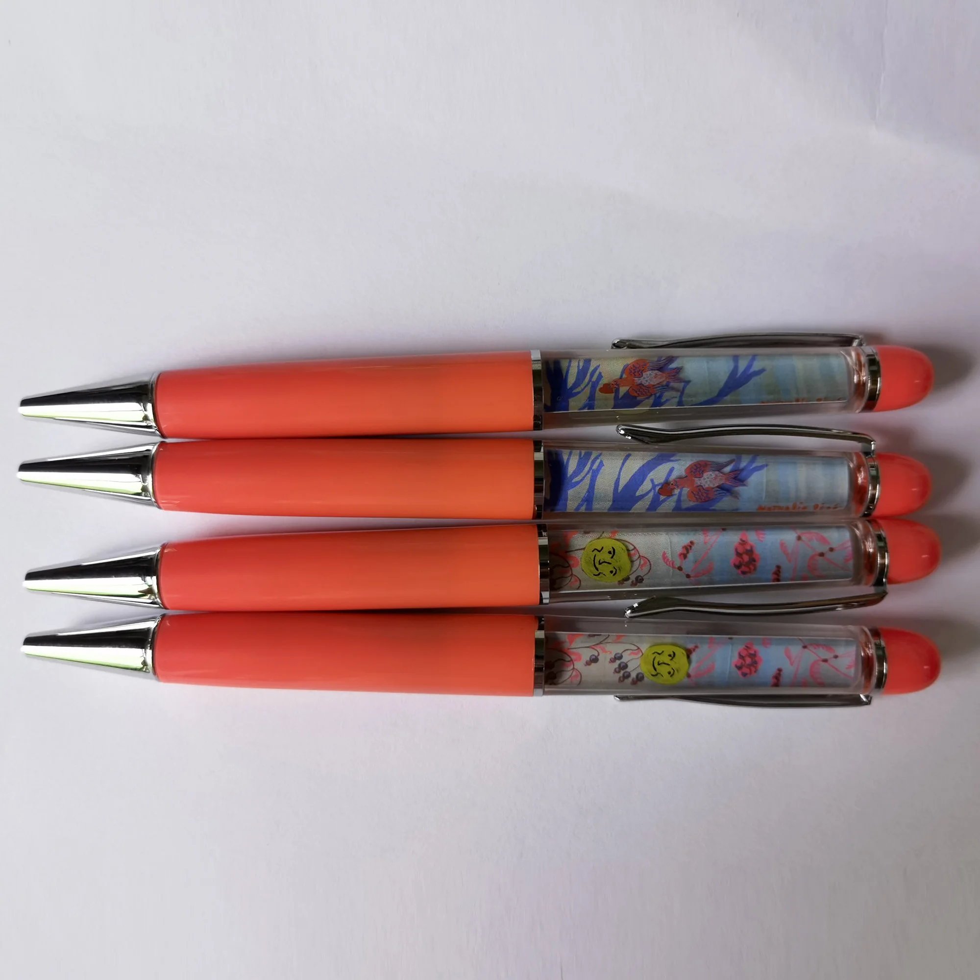 Novelty Smile Flamingo Figures Can Be Moved Left And Right 2D Floater Liquid Ballpoint Floating Pen | Дом и сад
