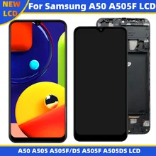 

NEW AMOLED A50 LCD Display For Samsung Galaxy A50 A505 A505F/DS A505F Touch Screen Digitizer LCD Display Repair Parts With Frame