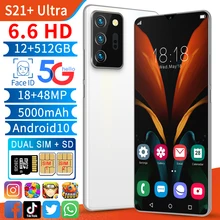 Galay s21 + ultra 7.2 Polegada smartphone 5800mah desbloquear versão global 4g 5g android 10.0 16mp + 32mp 12gb + 512gb celulares smartphone