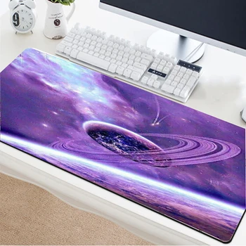 

Yuzuoan Programming Mouse Pad Universe Purple Star Non-slip Rubber Laptop Keyboard Large Desk Pad Custom Carpet Mat / Coaster
