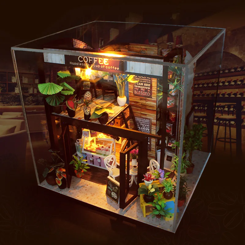

Hoomeda-diy DIY Hut Time Travel Coffee House Birthday Gift Valentine's Day Watched Friends Couples Model