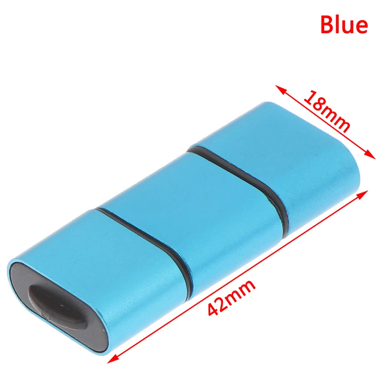 Blue USB OTG адаптер 2 в 1 USB 2,0 Micro USB OTG адаптер Тип C конвертер Поддержка 128 ГБ TF кардридер телефонные адаптеры - Цвет: Blue