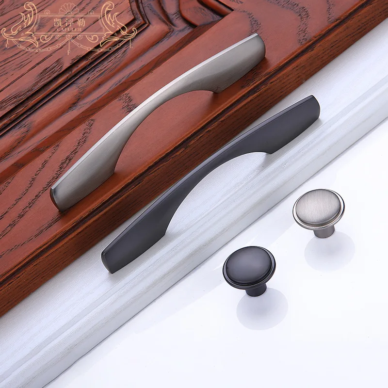 

Manufacturers Direct Selling Cabinet Wardrobe Handle Drawer Handle American Simple Modern Zinc Alloy Single Bore Door Handle Who