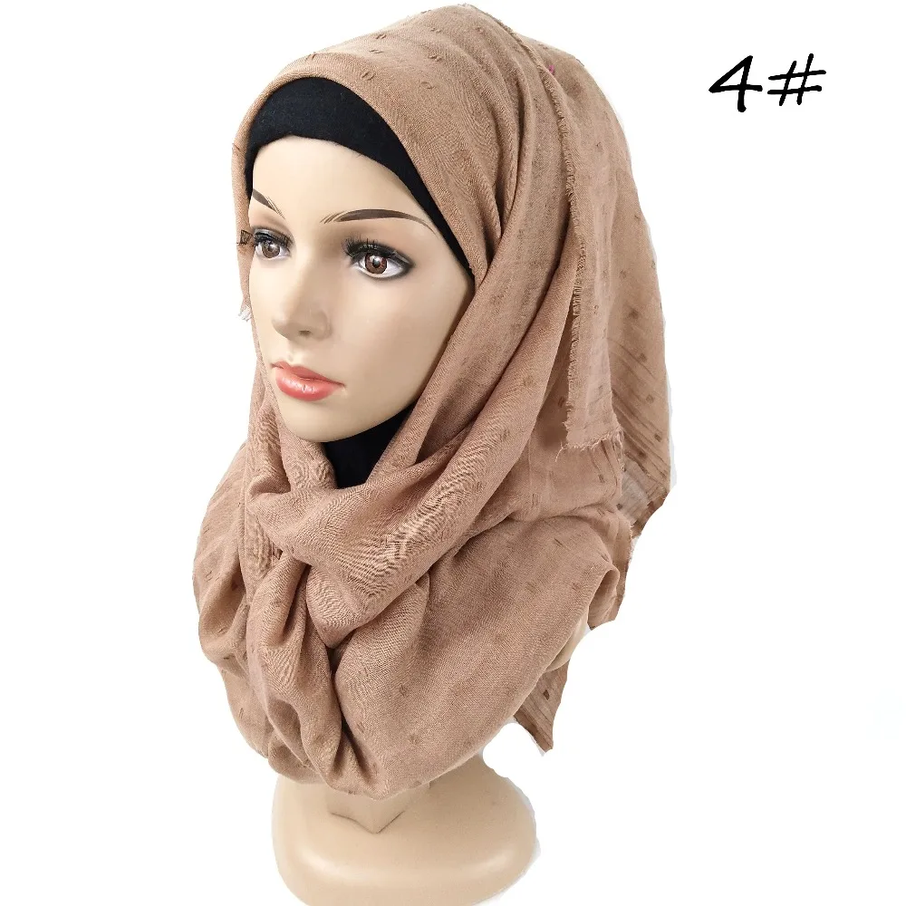 M12 высокое качество вискозный хиджаб с бахромой шарф шаль женская головная повязка с запахом длинный шарф 180*90 см x 10 шт./лот