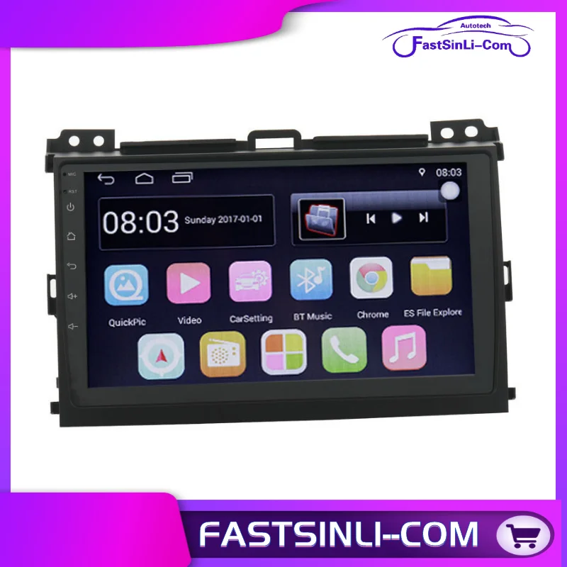 Авто 9 дюймов Android мультимедийный плеер для TOYOTA PRADO 2004 2009 4 ядра gps навигация dvd