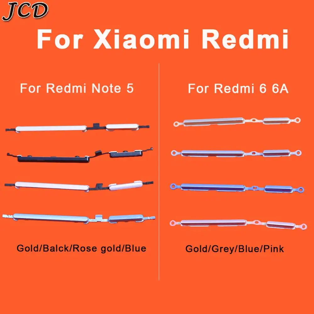 JCD для Xiaomi Redmi Note 5 6 6A Боковая кнопка громкости + включения/выключения питания