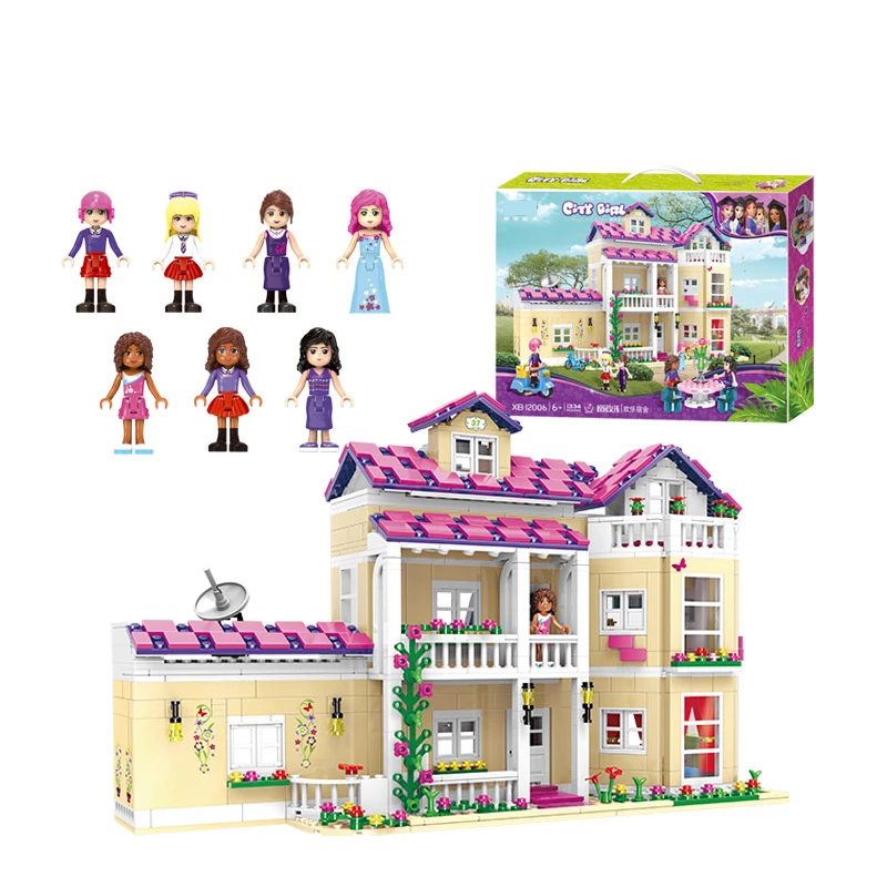 

University campus Girl Series The Happy Dormitory Model kids toys Building Blocks Sets Bricks Educational Toys for Children gift