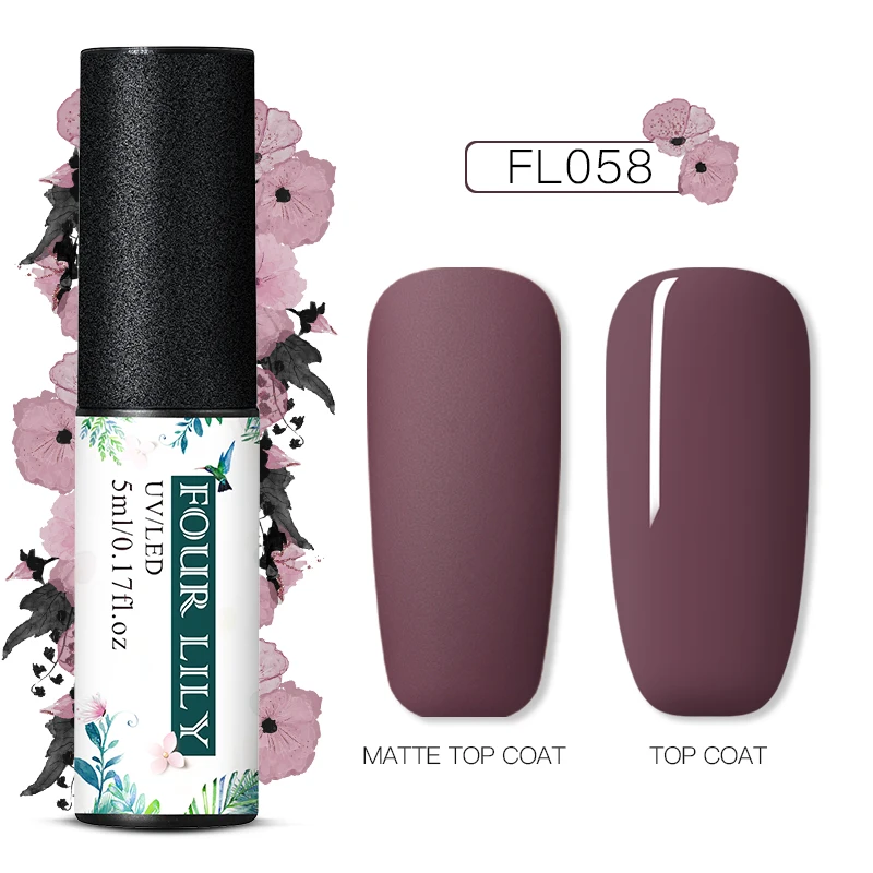 TS06829 FOURLILY 5 мл матовый Гель-лак для ногтей долговечный замачиваемый УФ-Гель-лак для маникюра Чистый Цвет Гель-лак для ногтей для дизайна ногтей - Цвет: TS06829