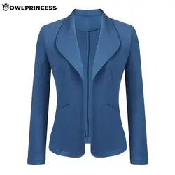 Женская одежда OWLPRINCESS, новая мода размера плюс, деловой Блейзер Mujer, Осенний офисный Женский блейзер, тонкий костюм, пальто, женская куртка