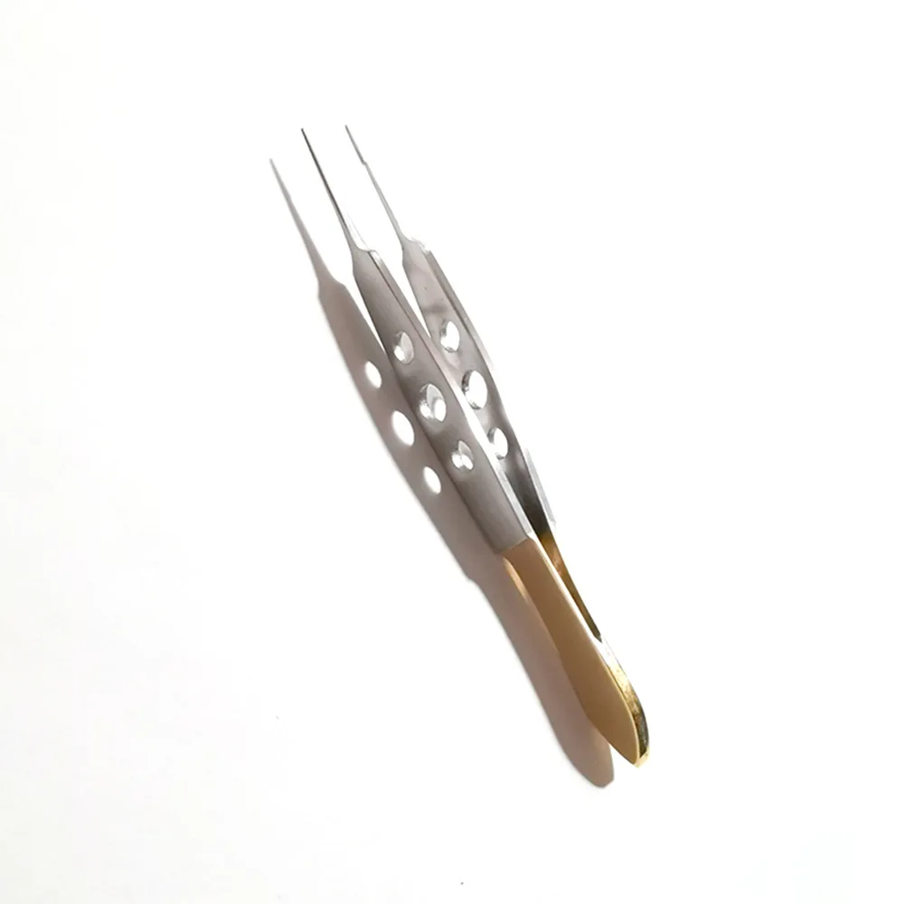 Stainless steel ophthalmic micro forceps with gold handle, double eyelid shaping tool, fat forceps, ophthalmic tooth tweezers Stainless steel ophthalmic micro forceps with gold handle, double eyelid shaping tool, fat forceps, ophthalmic tooth tweezers
