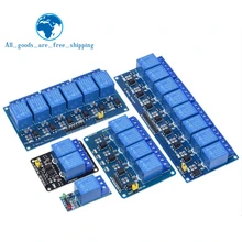 TZT 5v 12v 1 2 4 6 8 channel relay module with optocoupler Relay Output 1 2 4 6 8 way relay module for arduino In stock