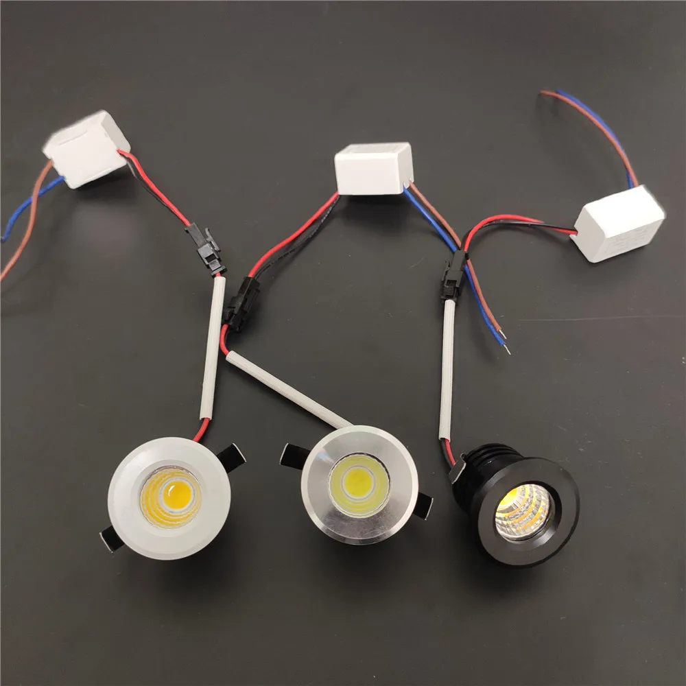 110V 220V 3W Cob LED Spot Light Hole 30mm Dimmable MiNi downlight Cabinet Light Recessed For Gypsophila Jewelry Display led downlight
