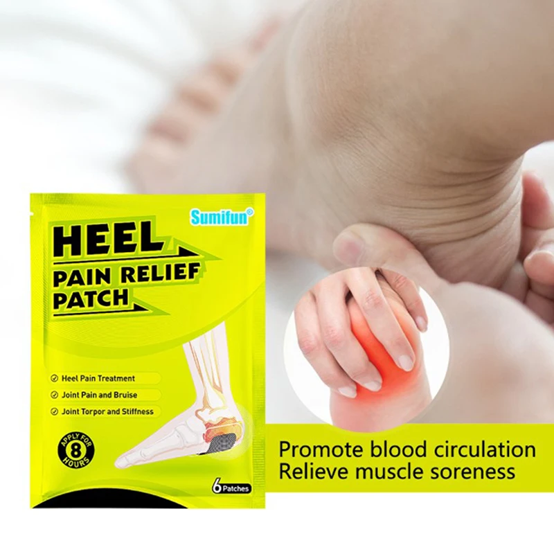 Plantar Fascia Brace 6Pcs Sumifun Hielspoor Pijn Patch Fascia Plantaris Fasciitis Bone Achilles Tendinitis