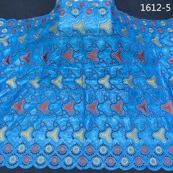 

2020 Latest Design African Bazin Riche Lace Punch Cotton Fabric High Quality French Bazin Net Lace Fabrics For Wedding 1612