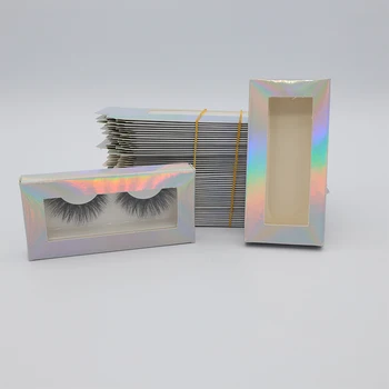 

2020 New Arrival Holographic Lashes Box 20/50/100/200 Pcs Soft Paper Eyelashes Packaging for False Eyelashes Private Lable