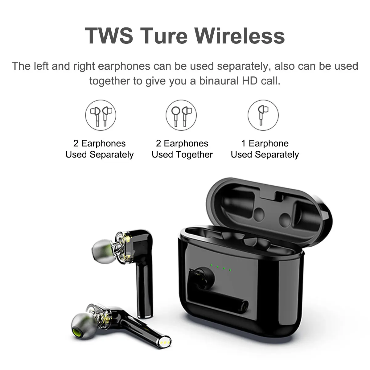 TWS Bluetooth 5 0 настоящие Беспроводные наушники с двойным динамическим драйвером IPX6