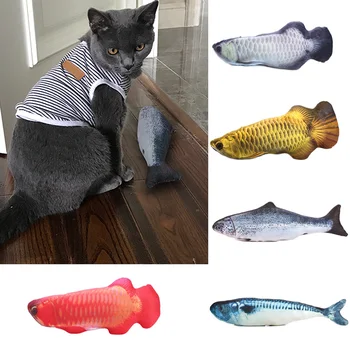 

Lifelike 3D Carp Plush Fish Cat Toys For Cat Simulation Fish Playing Cat Toy Catnip Fish Stuffed Pillow Doll Pet Accessories