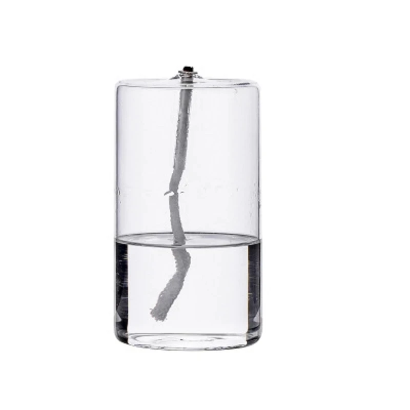 Refillable Glass Liquid Candle Clear Handcraft Smokeless for Wedding  Decoration Emergency