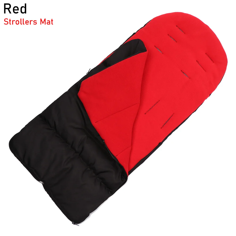 Strollers Mat-red Детская зимняя универсальная муфта для ног, удобный фартук, подкладка для коляски, коляски, спальные мешки, ветрозащитная Толстая хлопковая подкладка - Цвет: Strollers Mat-red