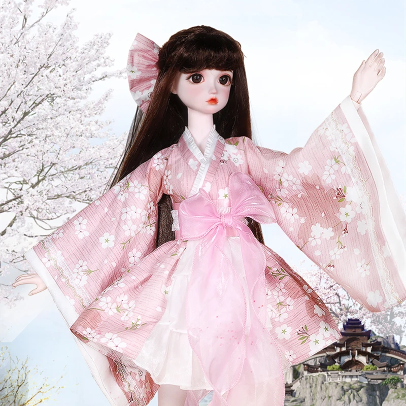 ディーラー様製 1/3サイズ ドール服 ホワイトドレス 白いお着物1