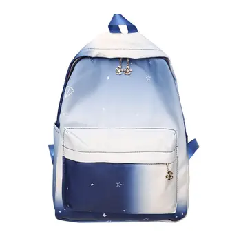 

Junior school student book bags girl soft Shoulder strap nylon Starry sky anime backpacks teenage satchel 2020