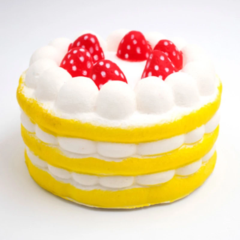 12 см Squeeze клубника игрушечный торт мягкий милый красочный медленно поднимающийся против стресса успокаивающий мягкими забавными