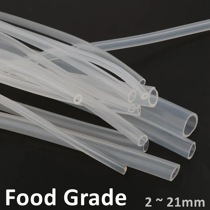 Clear Food Grade Silicone Translucent Tube Beer Water Air Pump Hose Pipe Rubber 
