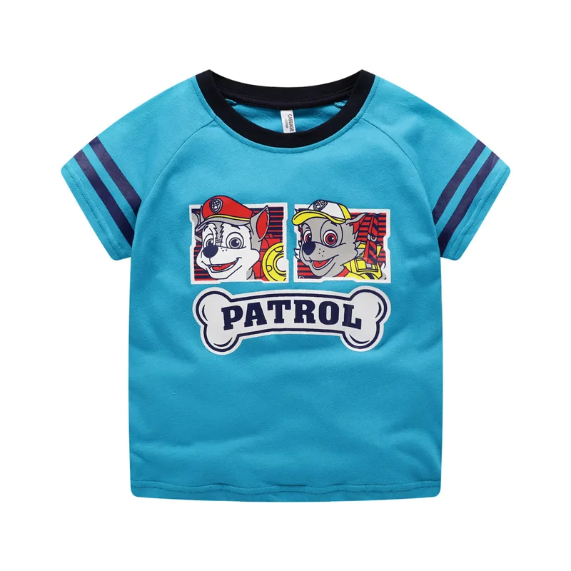 

2019 Summer New Style Foreign Trade Childrenswear BOY'S Short-sleeved T-shirt Summer Children Pure Cotton Cartoon Printed Crew N