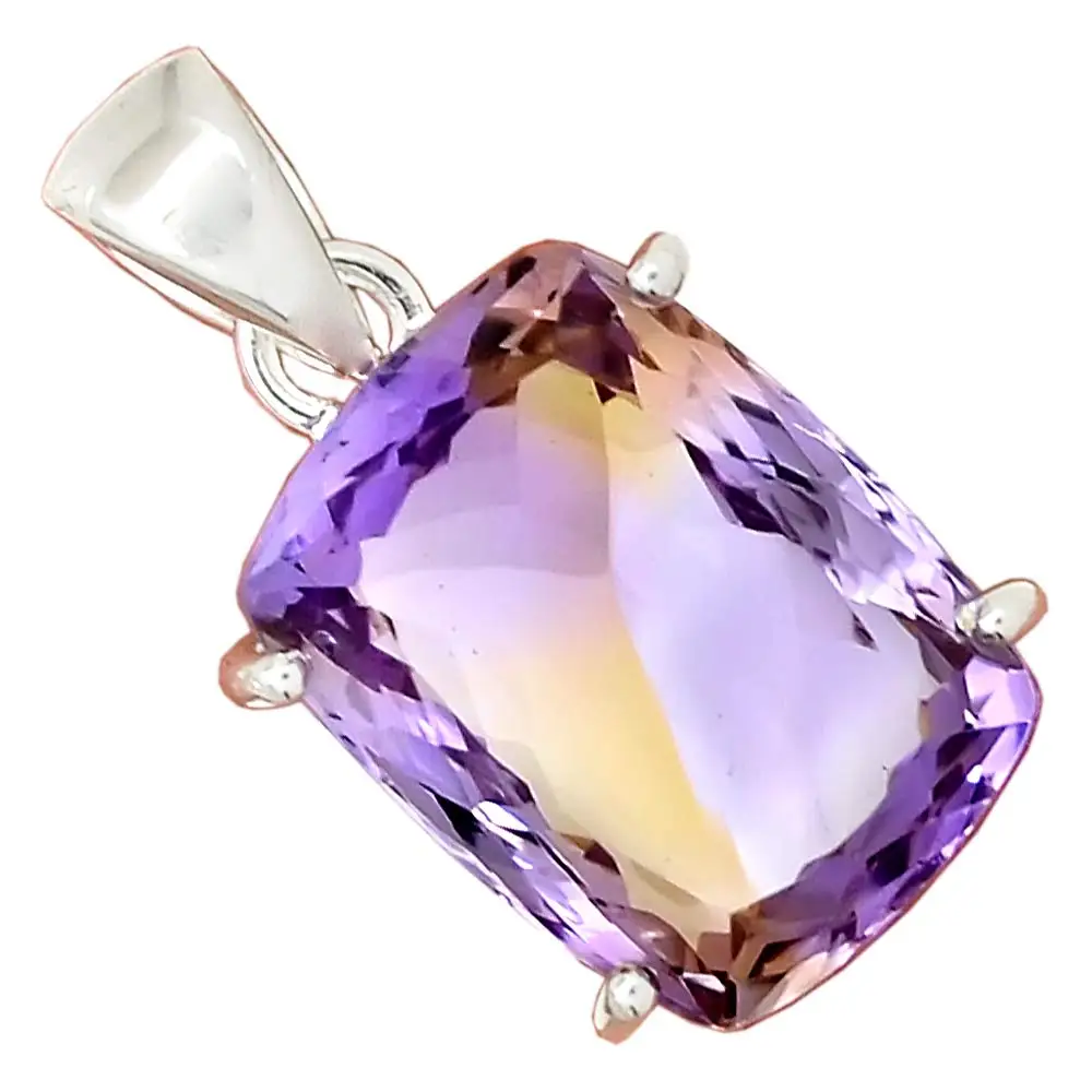 

Genuine Ametrine Pendant 925 Sterling Silver, 29.8 mm, AP6368
